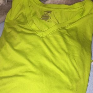 LIME/NEON GREEN DANSKIN LONG SLEEVE SHIRT SIZE: XL